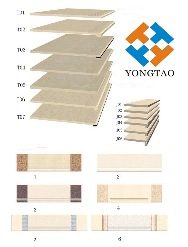 Ceramic tile stair steps