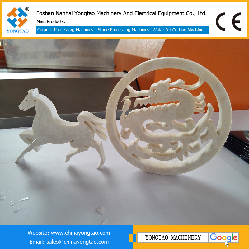 Water jet cutting stone