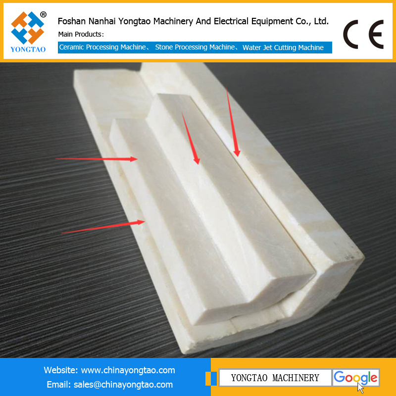 L-shaped stone cutting